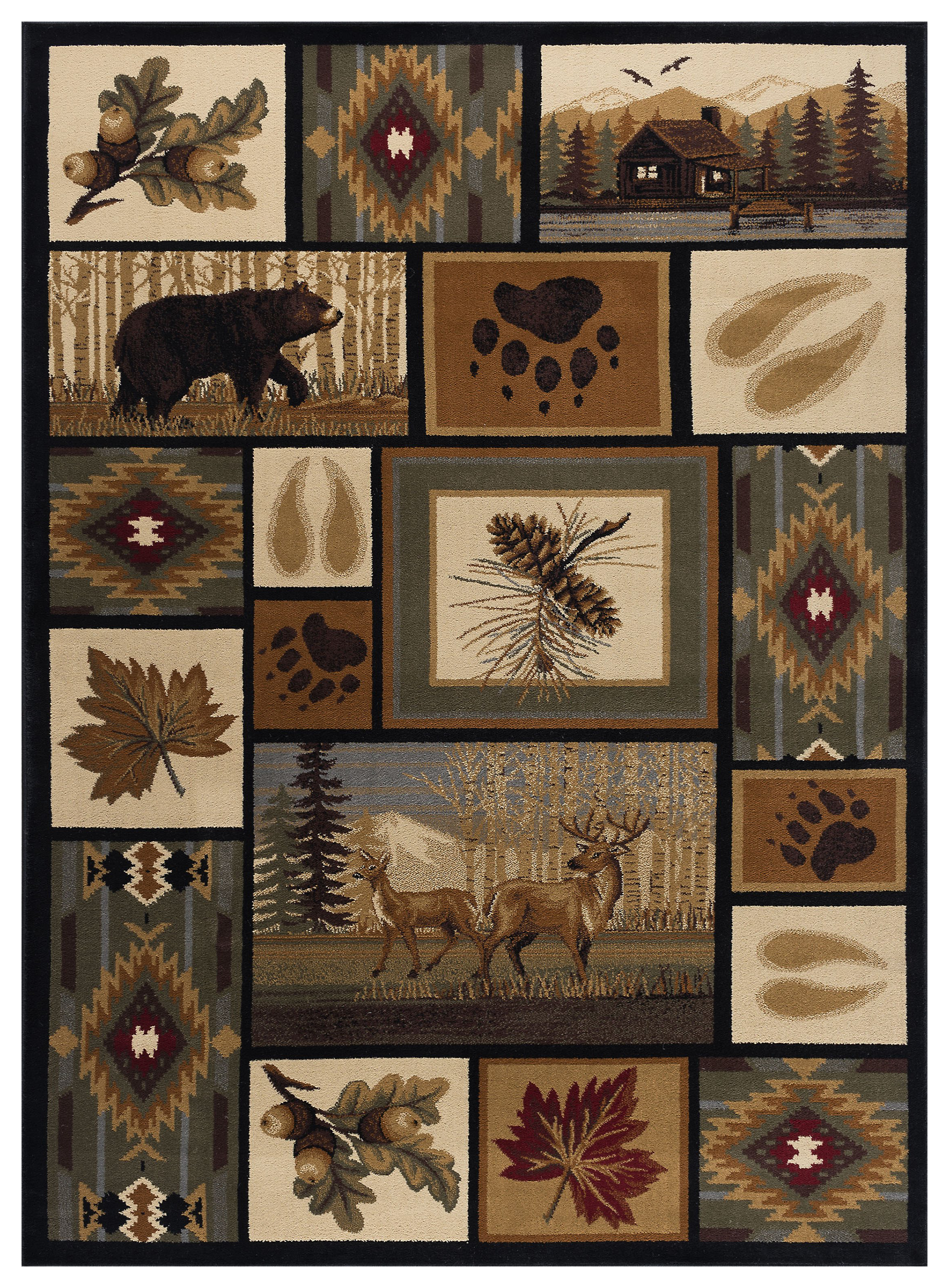Tayse Rugs Nature Novelty Lodge Rectangular Area Rug Cabela's